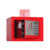 17E Home Mini Electronic Security Lock Box Wall Cabinet Safety Box with Coin-operated Function(Red)