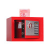 17E Home Mini Electronic Security Lock Box Wall Cabinet Safety Box with Coin-operated Function(Red)