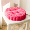 Thickened Round Computer Chair Cushion Floor Mat for Office Classroom Home, Size:48x48cm (Rose Red)