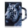 For iPad 10.2 / 10.5 / Air 2019 3D Colored Drawing Horizontal Flip Leather Case with Holder & Card Slot & Wallet & Handle(White Tiger)