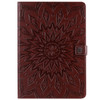 For iPad 10.2 / Pro 10.5 / Air 2019 Pressed Printing Sun Flower Pattern Horizontal Flip Leather Case with Holder & Card Slots & Wallet(Brown)