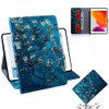 For  iPad 10.2 / 10.5 / Air 2019 3D Colored Drawing Horizontal Flip Leather Case with Holder & Card Slots & Wallet(Apricot Flower)