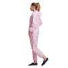 Striped Anti-static Split Hood Dust-proof Work Suit, Size:L(Pink)