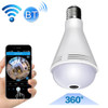 B2-Y 2.0 Million Pixels 360-degrees Panoramic Lighting Monitoring Dual-use Colorful Bluetooth WiFi Network HD Bulb Camera, Support Motion Detection & Two-way voice, Specification:Host+64G Card(White)