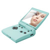 3 in 1 Foldable Games Console Cosmetic Mirror(Blue)