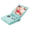 3 in 1 Foldable Games Console Cosmetic Mirror(Blue)