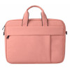 DJ03 Waterproof Anti-scratch Anti-theft One-shoulder Handbag for 14.1 inch Laptops, with Suitcase Belt(Pink)