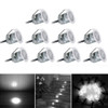 10 PCS 6W Recessed Stair Underground Lamp, SMD 2835 500-600LM 2800-3200K Deck Light Buried Lamps LED Floor Light Wall Spotlight, Cutout Size: 30x22mm(White Light)