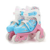 Adjustable Children Four-wheel Roller Skates Skating Shoes with Protective Clothing, Size : XS (Pink)