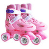 Banwei Children Double Row Four-wheel Roller Skates Skating Shoes, Size : XS(Pink)