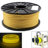 PLA 3.0 mm Luminous 3D Printer Filaments, about 345m(Yellow)