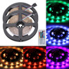 2 PCS Bare Board  Rope Light, Length: 5m, RGB Light 5050 SMD LED with Supply Power & Remote Control, 30 LED/m, DC 12V