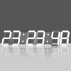 Multifunctional LED Wall Clock Creative Digital Clock US Plug, Style:Hollow Remote Control(White Font)