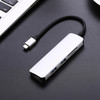 Type-C Type C Hub USB C USB3.1 Hub with HDMI 5 in 1  Combo Hub with 2 USB3.0 Ports SD TF Card Reader USB adapater(Gray)