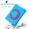 For iPad Air/Air2/Pro9.7 EVA + PC Flat Protective Shell with 360 ° Rotating Bracket(Blue+Rose Red)