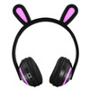 ZW19 LED 7 Colors light Bluetooth Stereo Wireless Headphones Cat Ear Flashing Glowing  Gaming Headset Earphone(Rabbit Girl)