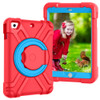 For iPad MINI1/2/3 EVA + PC Flat Protective Shell with 360 ° Rotating Bracket(Red+Blue)