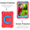 For iPad MINI1/2/3 EVA + PC Flat Protective Shell with 360 ° Rotating Bracket(Red+Blue)