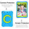 For iPad MINI1/2/3 EVA + PC Flat Protective Shell with 360 ° Rotating Bracket(Blue+Grass Green)