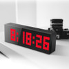 Digital Electronic Alarm Clock Creative LED Desk Clock US Plug, Style:6 Digits 7 Segments(Red Light)