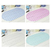 7 PCS Waterdrop Bathroom Mat with Suction Cup Massage Foot Mat Bathtub Anti-slip Mat(Transparent Green)