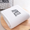 Month Embroidery Soft Absorbent Increase Thickened Adult Cotton Bath Towel, Pattern:April(White)