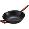 Uncoated Household Cast Iron Wok Suitable for Induction Cooker Gas Stove, Size:34cm Ear(Single Pot)