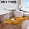 Luxury Rectangle Square Soft Artificial Wool Sheepskin Fluffy Rug Fur Carpet, Size:55x55cm(Yellow Camel)