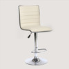 High Bar Stool European Rotating Lift Chair Fashion High Stool Chair(Milk White)