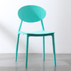 Plastic Chair Back Stool Modern Minimalist Home Dining Chair Computer Chair(Light Blue)