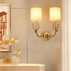 Double Heads  Corridor Aisle Personality Creative Copper Antler Wall Lamp, Power source:  Three Color 5W