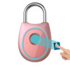 Portable Smart Fingerprint Lock Electric Biometric Door Lock USB Rechargeable IP65 Waterproof Home Door Luggage Case Lock Bluetooth Electronic Lock(Rose Gold)