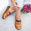 Vintage Casual Thick Bottom Wedges Open Toe Slippers for Women, Shoe size:41(Brown)