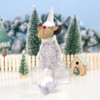 2 PCS Christmas Fringed Deer Doll Accessories Scene Decoration(Grey )