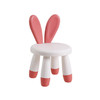 Children Chair Baby Cartoon Bench Home Plastic Chair(Red Rabbit Chair)