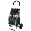 Portable Trolley Folding Shopping Cart Grocery Shopping Cart Multifunctional Outdoor Small Cart(Green)