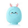 Cute Deer Warm Handbag Injecting Water Heating Bag Silicone Hot Water Bottle Warmer(Blue)