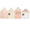 4 Pack Cute House Crib Fence Protection Cushion Bedding, Size:50×35cm(Pink)