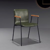 Modern Armchair Office Chair Casual Dining Chair Armchair(Black Leg Green)