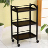 Beauty Cart Hair Salon Instrument Storage Cart Trolley Beauty Tools Massage Beauty Salon Furniture Trolley(No Drawer - Coffee)