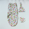 Spring  Summer Cotton Baby Infant Bags Towels Sleeping Bags Knitted Cloth Cap Set, Size:L (60x75 CM)(Red Elephant)