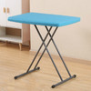 Simple Plastic Folding Table for Lifting Portable Desk, Size:76x50cm, Height:Adjustable within 66cm(Blue)