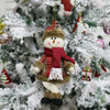 3 PCS Santa Claus Snowman Doll Pendant Christmas Decorations Christmas Ornaments Pendant Gifts, Style:Curved Feet(Snowman)