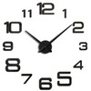 Acrylic Digital Wall Clock Home Living Room Wall Sticker Clock(Black)