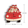 Creative Wall Clock Christmas Decoration Timing Cartoon Christmas Wall Clock(Red)