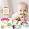 Baby Cartoon Shape Silicone Rattle Molar Stick Set, Style:12 pieces