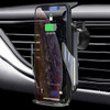 HAMTOD C20 15W Adjustable QI Smart Sensor Car Air Outlet Wireless Charging Holder for 4.6-7 inch Mobile Phones