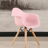 Nordic Minimalist Modern Children Furniture Kids Stool Plastic Wood Chair Fashion Kids Chair(Pink)