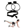 Leg Training Elastic Band Natural Latex Yoga Stretch Band Fitness Supplies, Color:Black 35LB