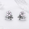 Daisy Flower Sterling Silver Earrings Temperament Female Earrings